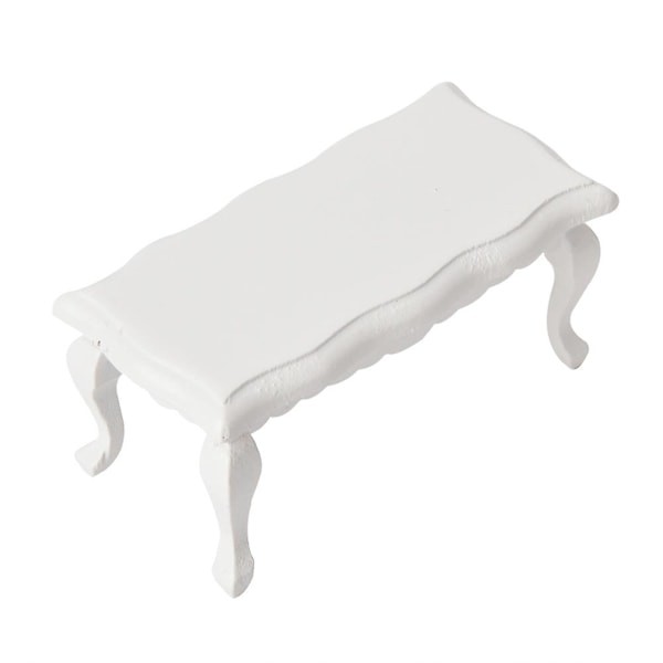 Miniature End Table Model Furniture for 1/12 Doll House Accessories (White)