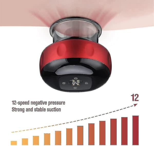 Smart Cupping Terapi Massager med Rød Lys Terapi Elektrisk Cupping Massager til Fjernelse af Cellulite