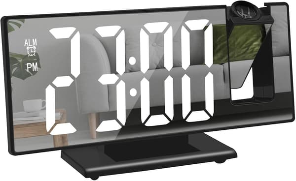 Ny projeksjonsvekkerklokke multifunksjonell intelligent digital nattlys skrivebord