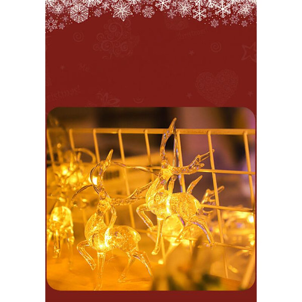 Ljusslinga 6m 40 LED Batteridriven Dekoration för Jul Thanksgiving Familjefest Gnistrande Ljus