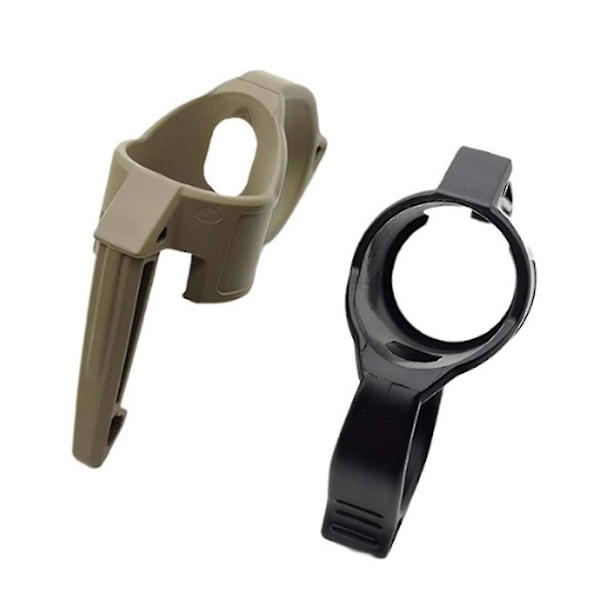 Durble lommelygte ring med lommeklips udskiftning kompakt lommelygteholder (sort)