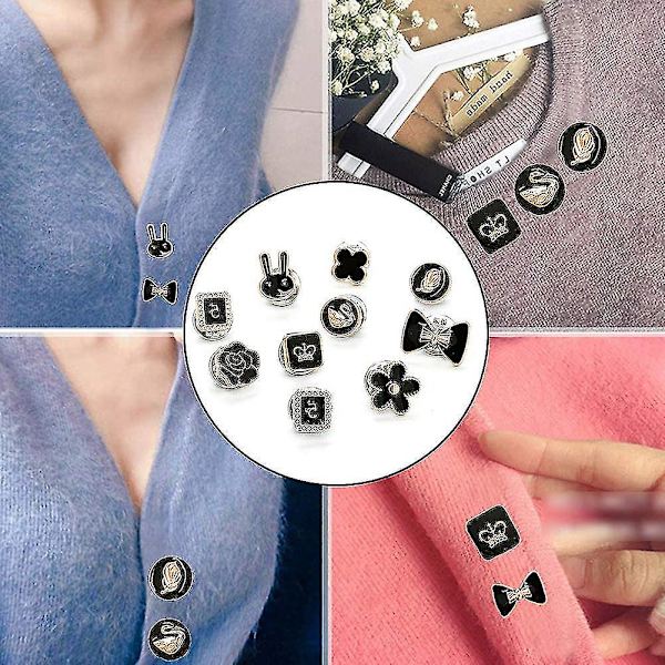 20 stk. knapper, forhindrer utilsigtet eksponering knapper, skjorte anti-lys spænde knapper, kunstige imitation perle knapper, med bagkobling, til Diy klud