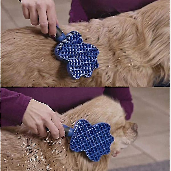 Pet Dog Pet Grooming Brush Multi-funktion Silikonbørste Kæledyr Tilbehør(1stk)