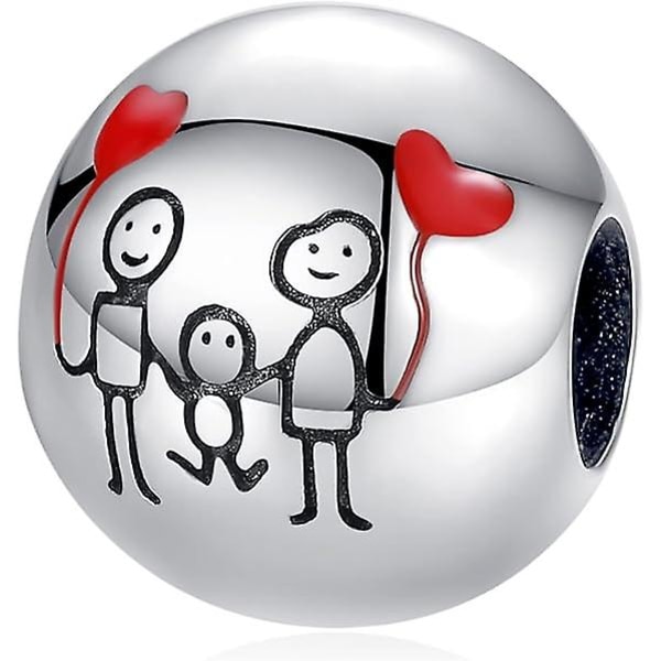 RoundWomen Beads Charm vedhæng, kompatibel til europæiske armbånd halskæde, julegaver til familie/elsker/venner