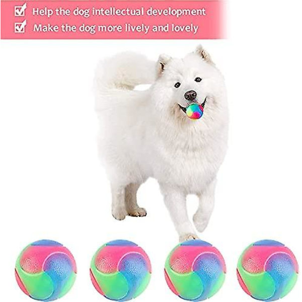 Led lysende hundebolde, blinkende elastisk bold, lysende elastiske bolde, farverig Led molar bold til kæledyr, interaktive legetøj