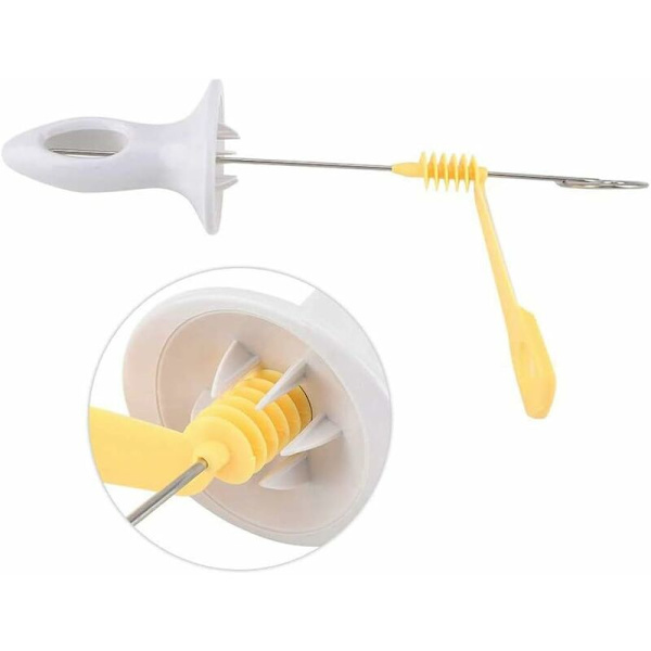 SPIRAL POTATISSKÄRARE - Rostfritt stål Potatis Twister Tornado Slicer Manuell Spiral Chip Cutter Köksugn Frukt Grönsaksverktyg