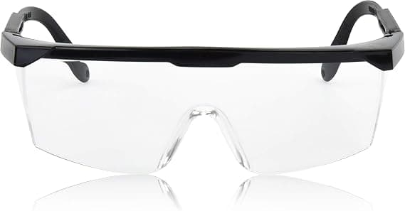 2-pack skyddsglasögon, klara linser, stänk-, vind-, damm- och UV-skydd