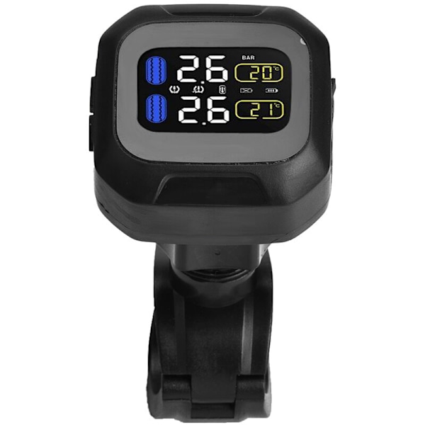 Trådlöst TPMS-sensor för motorcykel, däcktrycksövervakningssystem med 2 externa sensorer