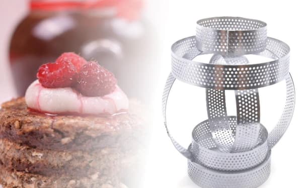 Kageresistent mousse ring tærte ring sæt, rustfrit stål varme