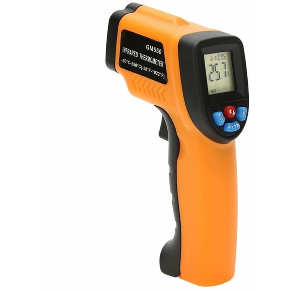 Handhållen beröringsfri digital infraröd termometer Pyrometer Aquarium LCD lasertermometer utomhustermometer -50 550 C.
