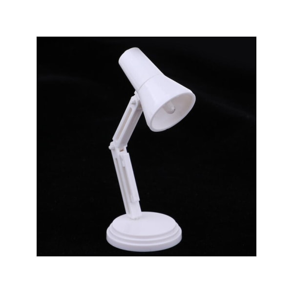1/6 Skala Vit LED Bordslampa Modell Möbler för Populära Leksaker Dollhouse Tillbehör Barn Låtsaslek Leksaker 1st