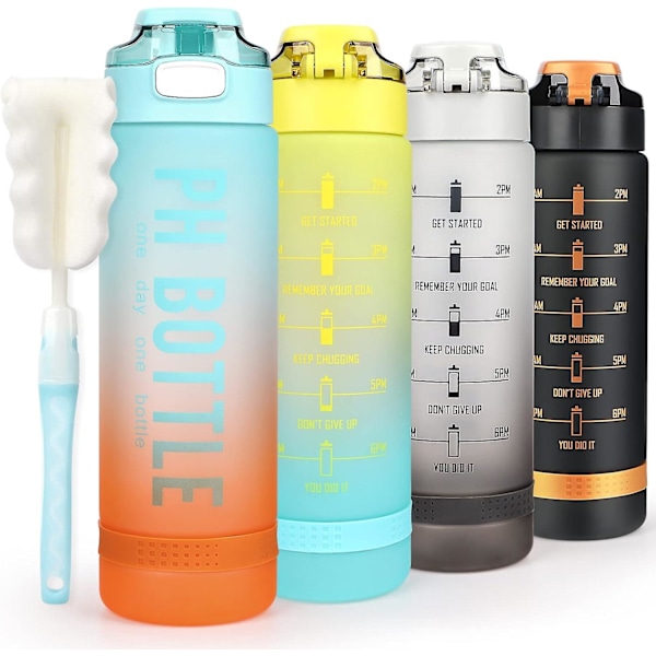 1 Liter Sports Water Bottle, BPA Free, Environmentally Friendly Recyclable Plastic Drinking Water Bottle