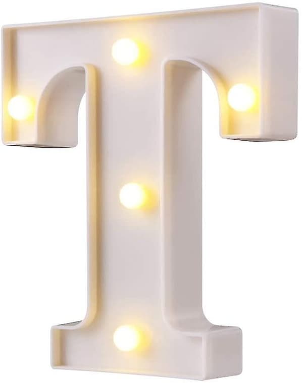 Led T-formet bokstav dekorativt lys
