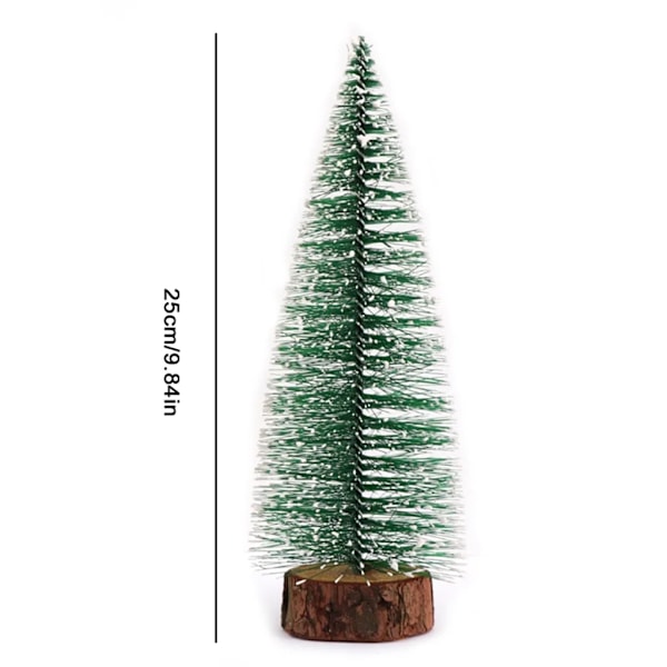 10 st 25 cm Mini Julgran Artificiell Miniatyr Gran Grön Mini Julgran Små Jul Dekoration Figurer
