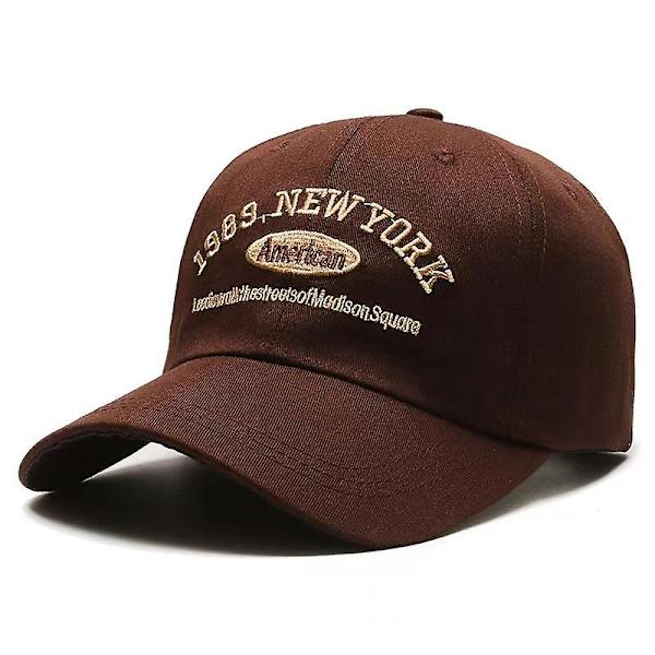 Brev Broderi Baseball Cap Mænd Kvinder Blød Bomuld Snapback Cap Udendørs Sports Trucker Hat Unisex（grå）