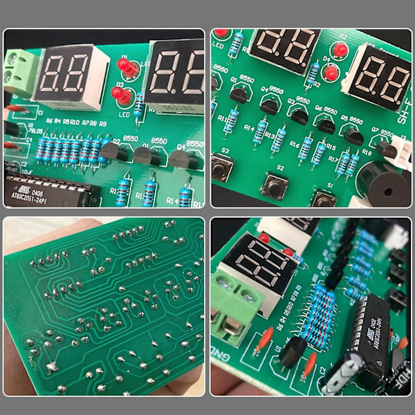 DIY-sarjat AT89C2051 Elektroninen kello 6-bittinen digitaalinen putkinäyttöpaketti