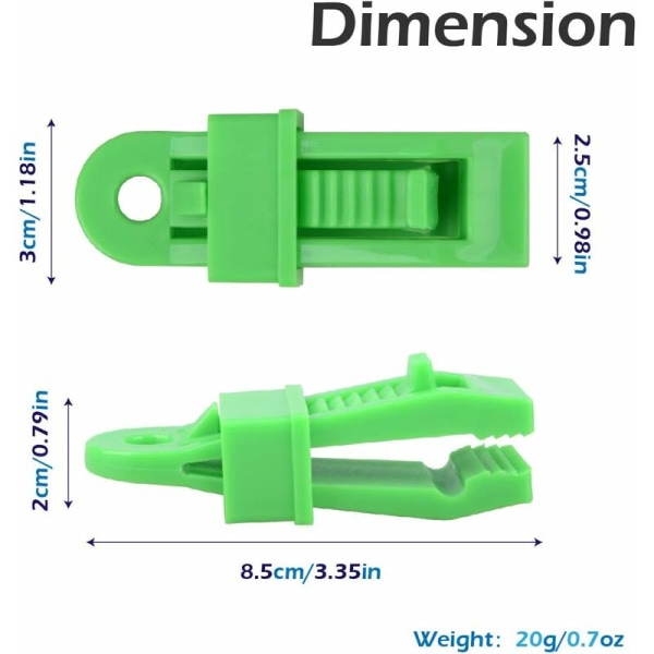 Tältklämmor presenningklämmor tältklämma med öljett klämmor fäste för tält presenning utomhuscamping (grön)