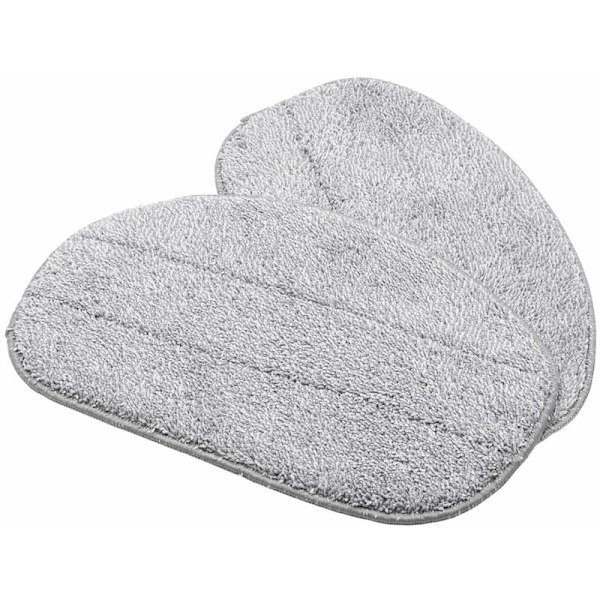 vhbw 2x moppöverdrag kompatibla med Leifheit CleanTenso ångrengörare, ångmopp - mikrofiber, grå