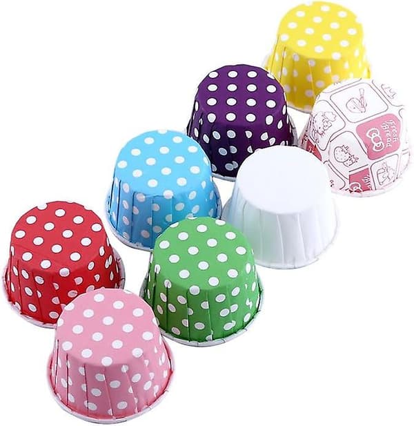 100-pack pappersbakformar, minikakor, muffins, cupcake-konturguider