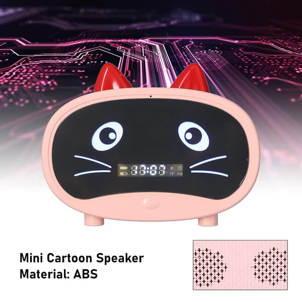 Multifunktionel trådløs vækkeur Bluetooth-højttaler (Pink)