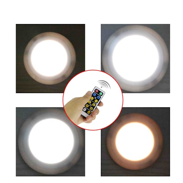 6 LED-strålkastare med 2 fjärrkontroller