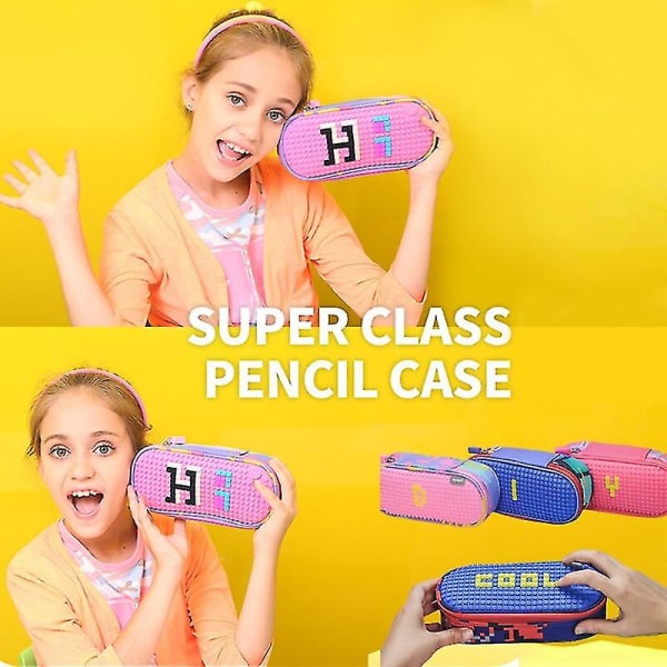 Pixel Puzzle Kawaii Stationery Børns Kreative Stor Kapacitet Sød