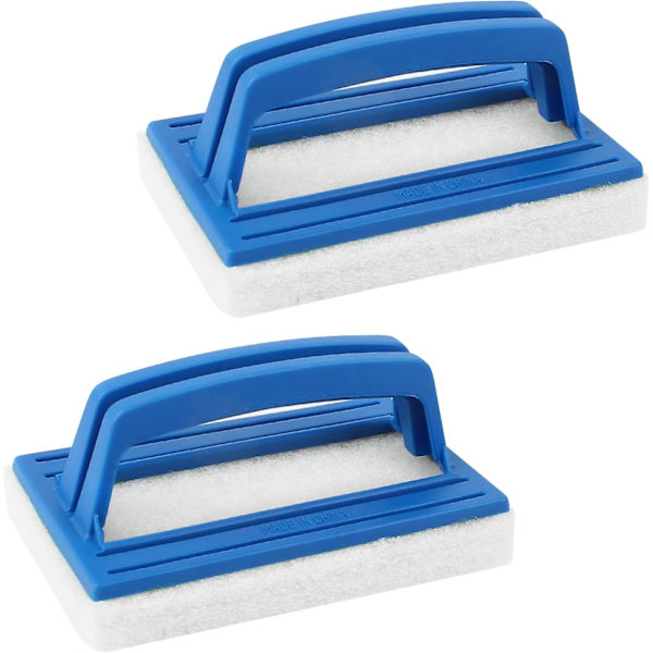 2 st vattenlinjesvampborste, simbassäng rengöringsborste plast simbassäng borste pool vattenlinje borste för rengöring pool spa badkar väggar (14,5 *