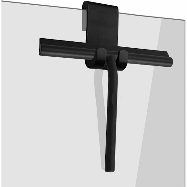 Duschskrapa set med hållare, badrumsskrapa, silikonskrapa för fönster, duschväggsspegel utan ränder, skrapa och fönsterset 21 cm