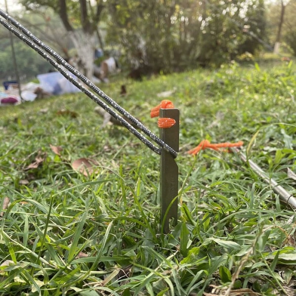 Ultralätta tältpinnar i titan, bärbara tältpinnar för utomhusbruk, tälttillbehör för camping och vandring, 16 cm