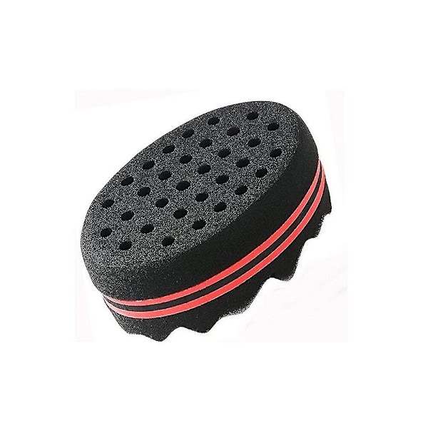 2-pack dubbelsidig frisörhårborste svamp låsning afro curl twist dreads coil wave