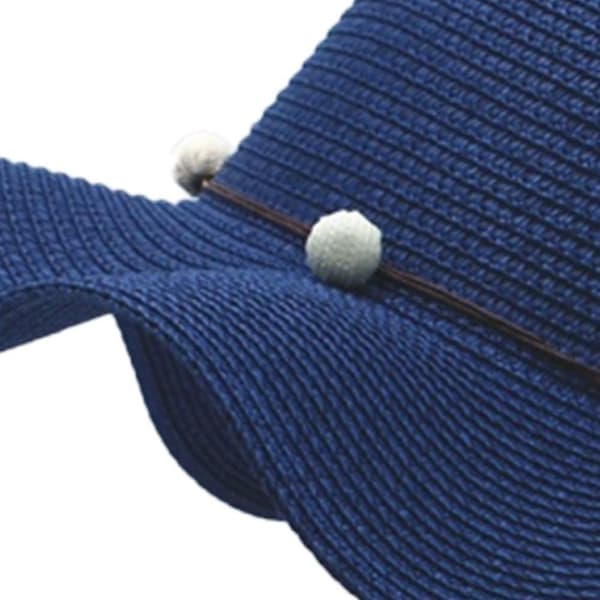 Dame Halmhat Bred Skygge Strand Solhat Foldbar Stor Dame Floppy