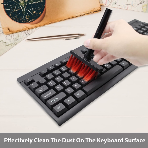 Tastaturrensebørste, Tastaturrengøringsbørstesæt, Computerrensesæt Tastaturaftrækker Bluetooth-øretelefoner rengøringspen, til pc Laptop Bluetooth-øre