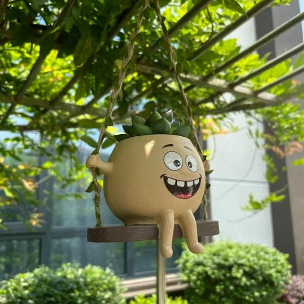 Blomkrukor Hängande, Med Gunga Ansikte, Gunga Blomkruka, Blomkruka