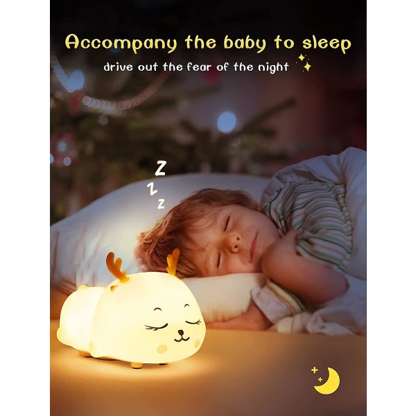 Nattlampa för barn 7-färgs baby , bärbar led nattlampa för barn Baby nattlampa för barn Present för barn, USB nattlampa för barn