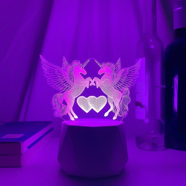 Bluetooth högtalare Led-lampor 3d Nattljus Alla hjärtans dag presenter till heminredning USB -batteri 3d Illusion Lampa Bröllop SouvenL