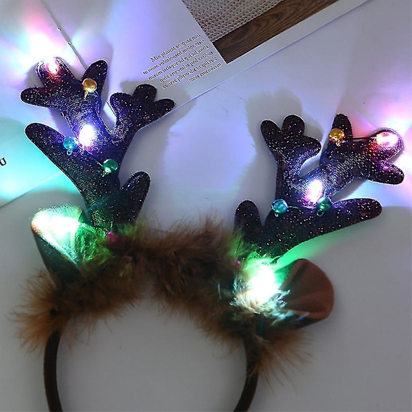 Led Antler -panta, festivaalihiuspanta, lomajuhlat, joulu, Navidad