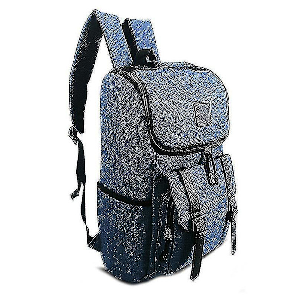 Universal Multi-funksjonell Canvas Laptop Computer Skulderveske Fritidsryggsekk Studentveske, Størrelse: