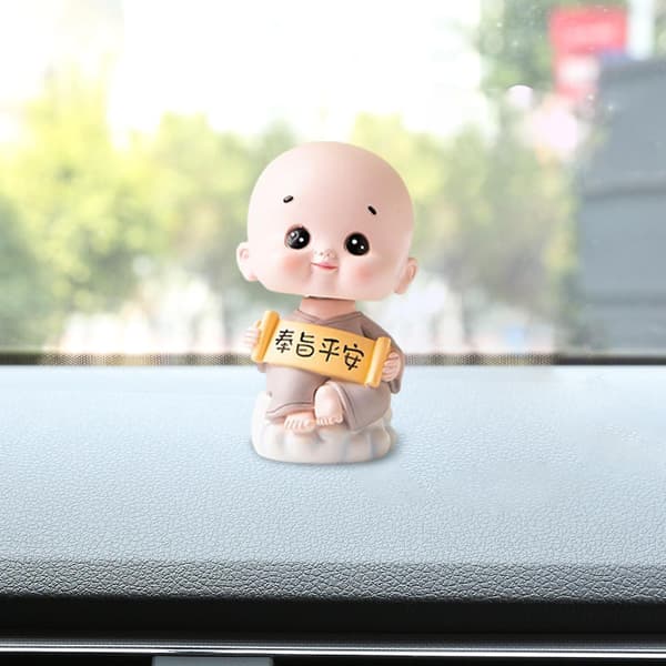 Lille Munk Ornament Statue Til Auto Interiør Tilbehør Dekoration