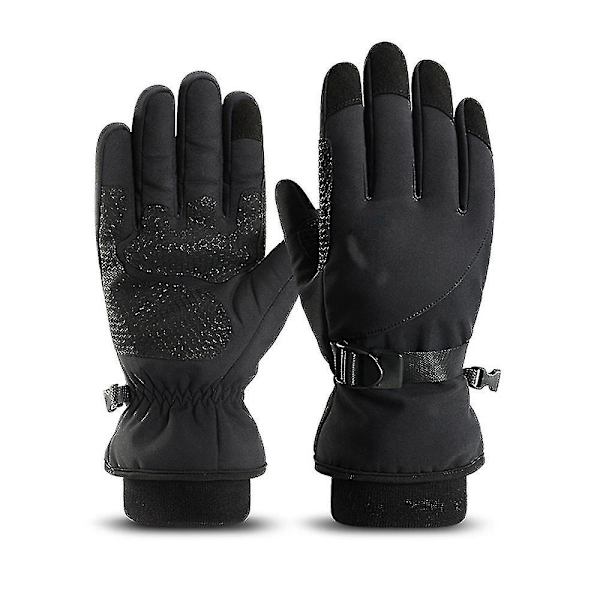 Ski Sne Handsker Vinter Varme Thinsulate Vandtætte Touchscreen Udendørs Vindtætte S-xl（XL）
