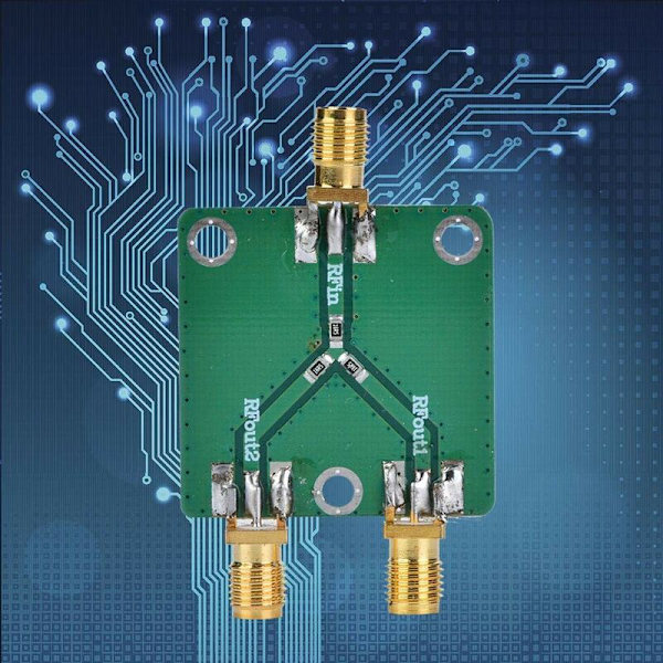 Motståndseffektdelare 1 till 2 RF Mikrovågsdelare Splittermodul DC-5G 6dB