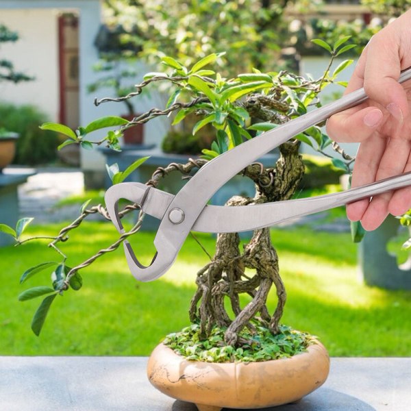 Stålklyver silver bonsai stylingverktyg krom 21 cm grenklyver bonsai grenskärare