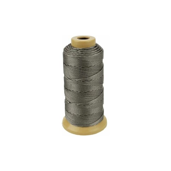 Vriden nylonkabel för markering av DIY-trädgårdsarbete, murverksprojekt (1 mm - 656 fot, grå) CHAM