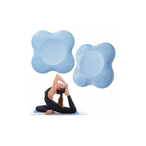 CHAM - JIOGPO 2 st halkfria yogamattor, yogamattor som skyddar knän, handleder och armbågar - ljusblå