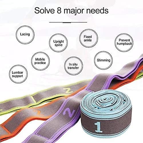 Multi-Segment Stretch Sports Belt Yoga Spændingsbælte Elastisk Bælte Yoga