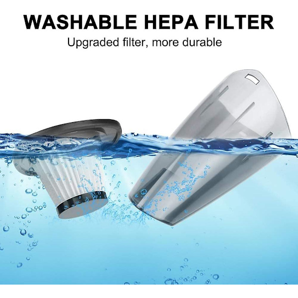 Håndholdt støvsuger, 120w bilstøvsuger, 2200ma trådløs håndholdt støvsuger fugt/støjreduktion hurtig opladning med vaskbart filter