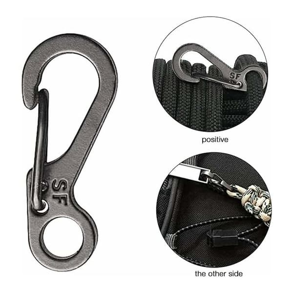 24-pack Mini SF-karbinhake, SF-karbinhake, nyckelring i legering med EDC-spänne för camping, resor