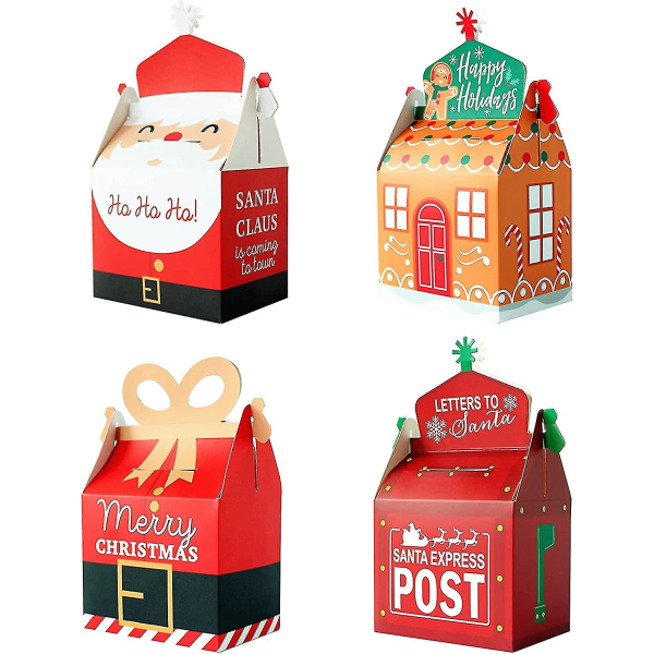 40-pack julkraftpapper presentförpackningar - julgodisaskar - julkakor - tårtakar - mellanmålslåda för julklappar