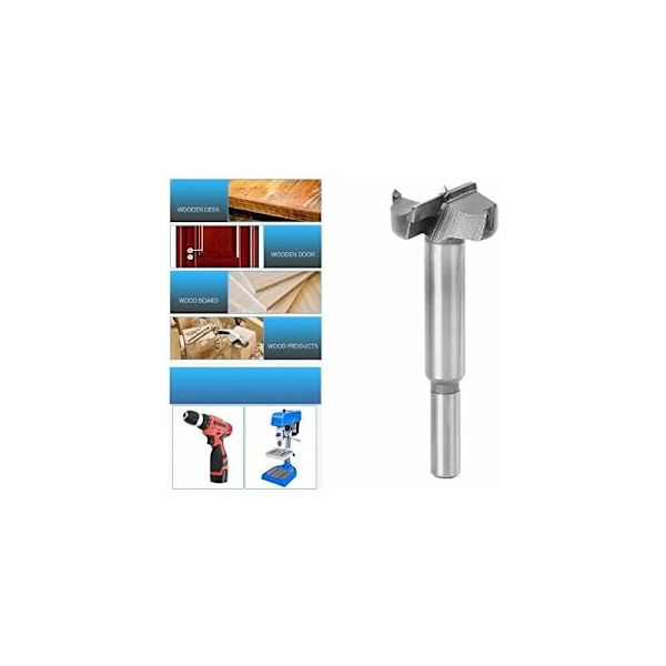 2 st. form borr ?? 35 och 40 mm med skaft ?? 8mm Verktygsstål Borr Träborr Set för Mjukt Trä DIY Version