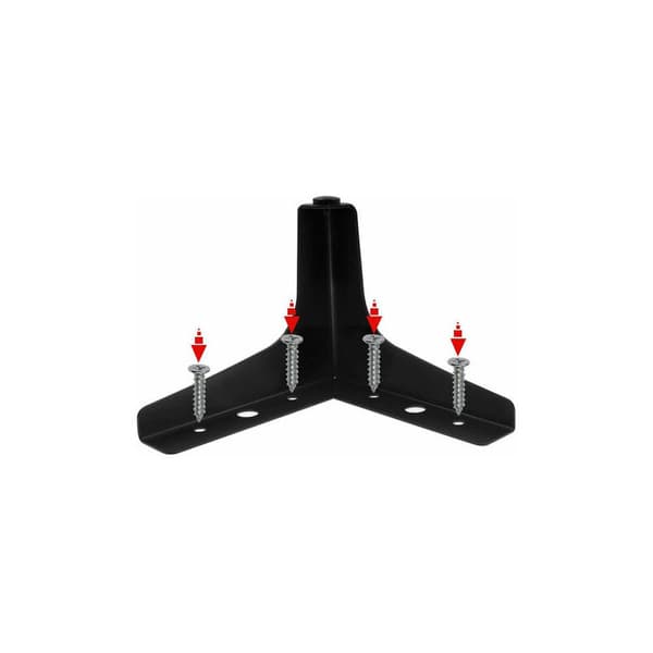 LMLY Set med 4 svarta metalliska triangulära sängben DIY möbelsofaben - 10 cm små krabbor