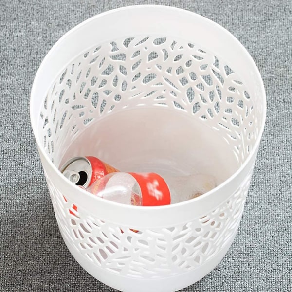 Piao 1 st plast utan lock papperskorgar ihålig rund mönster plast liten papperskorg badrum papperskorg papperskorg för badrum pulverrum